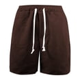 thumbnail image 3 of OSOLU Children Boys Shorts Solid Color Corduroy Comfortable Knitwear Elastic Waist with Drawstring Everyday Wear Training Shorts, 3 of 6