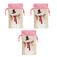 thumbnail image 1 of Pack Navidad Reno Santa Muñeco de nieve Bolsa de regalo de Navidad con cordón para suministros de fiesta de Navidad Ormromra CPB-SSW208-2, 1 of 5