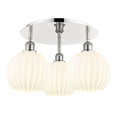 thumbnail image 4 of Innovations Lighting - White Venetian - 3 Light Flush Mount In Modern Style-11, 4 of 7