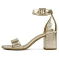 thumbnail image 2 of Cityclassified Shoes Women Low Chunky Block Heel Sandals Open Toe Ankle Strap CAKE-S Gold 7.5, 2 of 5