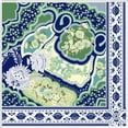 thumbnail image 4 of Chiffon Printed Jolina Print Fabric Sheer Paisley Rose Sewing Dressmaking Chiffon (AQUA/GREEN, HalfaYard), 4 of 6