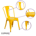 thumbnail image 4 of Silla Metalica Moderna Estilo Industrial Tipo Tolix Amarillo Lumax, 4 of 8