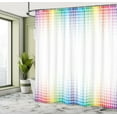 thumbnail image 5 of Ambesonne Digital Shower Curtain, Little Square Mosaic, 69"Wx70"L, Multicolor, 5 of 5