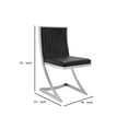 thumbnail image 5 of Leatherette Dining Chair with Cantilever Base, Set of 2, Black- Saltoro Sherpi, 5 of 5