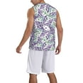 thumbnail image 2 of Sikiie Lavender Flowers Basketball Jersey Reversible Men's Mesh Athletic Sports Shirts Training Practice S-4XLX-Large, 2 of 6