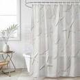 thumbnail image 4 of Ocean Starfish Seashell Bathroom Shower Curtains with 12 Hooks Waterproof Shower Curtain for Stalls and Bathtubs Summer Marine Life Floral White Decorative Bathroom Privacy Curtain 60x72 Inches, 4 of 9