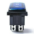thumbnail image 2 of Lefu 2PCS 6 Pin 3 Position Car Boat On-Off-On Rocker Switch DPDT 16A 250V AC Blue LED, 2 of 9