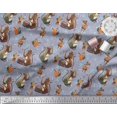 thumbnail image 3 of Soimoi Polyester Crepe Fabric Musical Instruments,Monkey & Rat Cartoon Decor Fabric Printed Yard 42 Inch Wide, 3 of 3