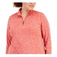 thumbnail image 2 of ID Ideology Women's Quarter Zip Top Red Size 2X, 2 of 3