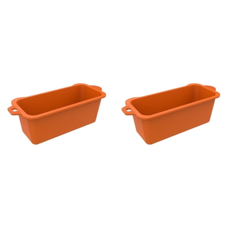 2 Pcs Silicone Grease Cup Liners 7 x 3.2 x 2.8 Inch for Griddle and Grill Reusable Catcher Liner Grill Tray Accessories Replacement of Aluminum Foil Pans Orange Grills and Outdoor Cooking