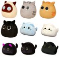 thumbnail image 2 of 15-70CM encantadora bola redonda gato almohada de peluche juguetes de peluche suave muñeca de animales de dibujos animados gatos negros cojín para siesta regalo de cumpleaños de Navidad, 2 of 5