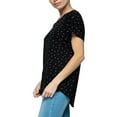 thumbnail image 2 of Women Round Neck Light-Weight Dolman Shirt Top Blouse With Shooter Dot, 2 of 5