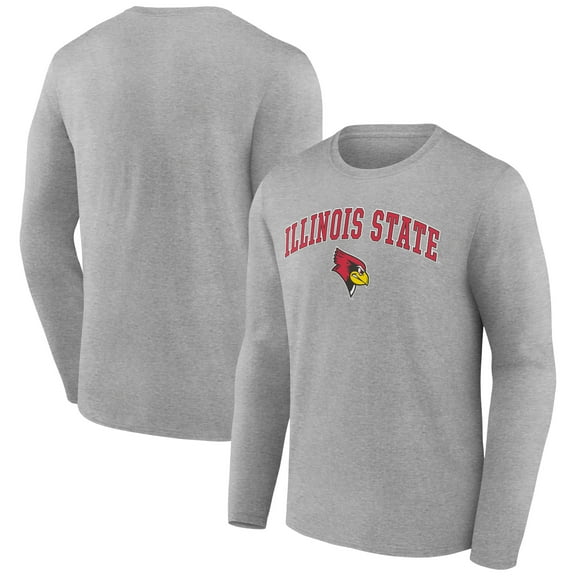 Men's Gray Illinois State Redbirds Campus Long Sleeve T-Shirt