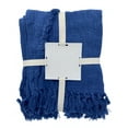 thumbnail image 5 of LR Home Blue Shag Diamond Lightweight Cotton Throw Blanket, 50" x 60", 5 of 11
