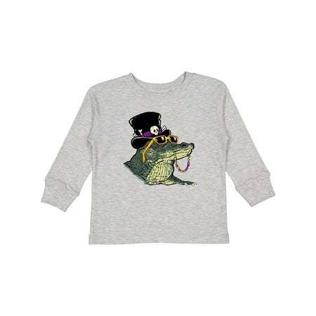 

Inktastic Mardi Gras VooDoo Gator Gift Toddler Boy or Toddler Girl Long Sleeve T-Shirt