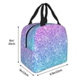 thumbnail image 2 of Disketp Multicolor Glitter Lunch Bag for Women Men, Leakproof Thermal Cooler Sack Food Handbags Case High Capacity forTravel Work School Picnic, 2 of 5