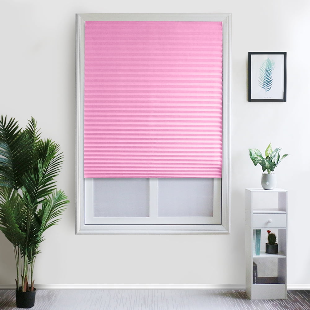 4 Sizes Sun Shade Blinds Polyester Window Drape Window Covers Pleated Curtain BL 