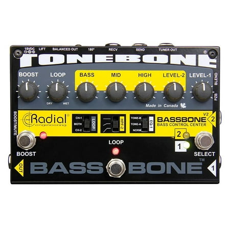 Radial Tonebone Bassbone V2 Bass Preamp and DI Box - (Best Bass Preamp Di)
