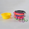 thumbnail image 3 of Summark Portable Bowls for Outdoor Pet Dogs Collapsible Non-toxic Durable Silicone Bowls with Mountaineering Buckle, 3 of 5
