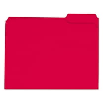 Universal - File folder - expanding - for Letter A Size (8.5 in x 11 in) - tabbed - red (pack of 100)