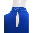 thumbnail image 4 of Alvivi Costume de Cheerleading pour Femmes Robe d'Uniforme Ensemble 2 Pcs Haut Court à Manches Longues avec Mini-Jupe Bleu Royal P, 4 of 7