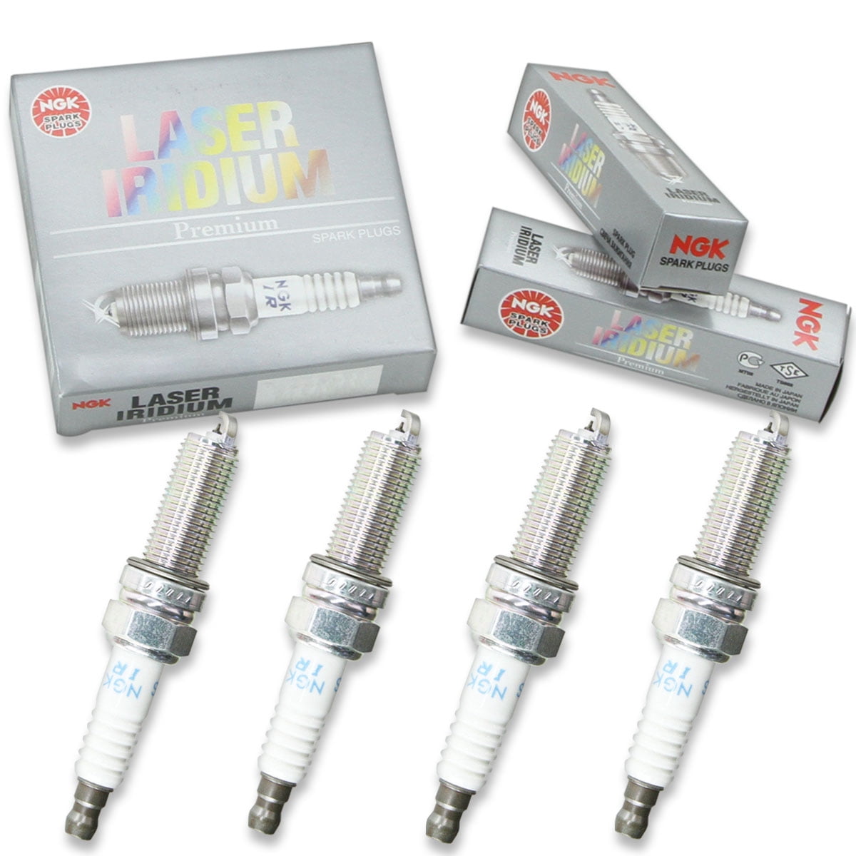 4 pc NGK 1402 Laser Iridium Spark Plugs for 12290-RWC-A01 Ignition Wire Secondary