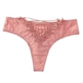 thumbnail image 1 of Aayomet Strings pour Femmes avec Nœud Aguichant Fines Bretelles Creuses Entrejambe en Coton Culottes Triangle pour Dames (Rose, G), 1 of 3