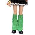 thumbnail image 1 of VISgogo Calentadores de piernas para mujer, color sólido, sin pies, elásticos hasta la rodilla, cubiertas sueltas para pantorrilla para niñas, negro/blanco/verde/azul VISgogo moda, 1 of 4
