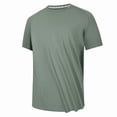 thumbnail image 2 of TOPTIE Men's Ice Silk Short Sleeve T-Shirt, Lightweight Breathable Quick Dry Athletic Tee-Olive-M, 2 of 8