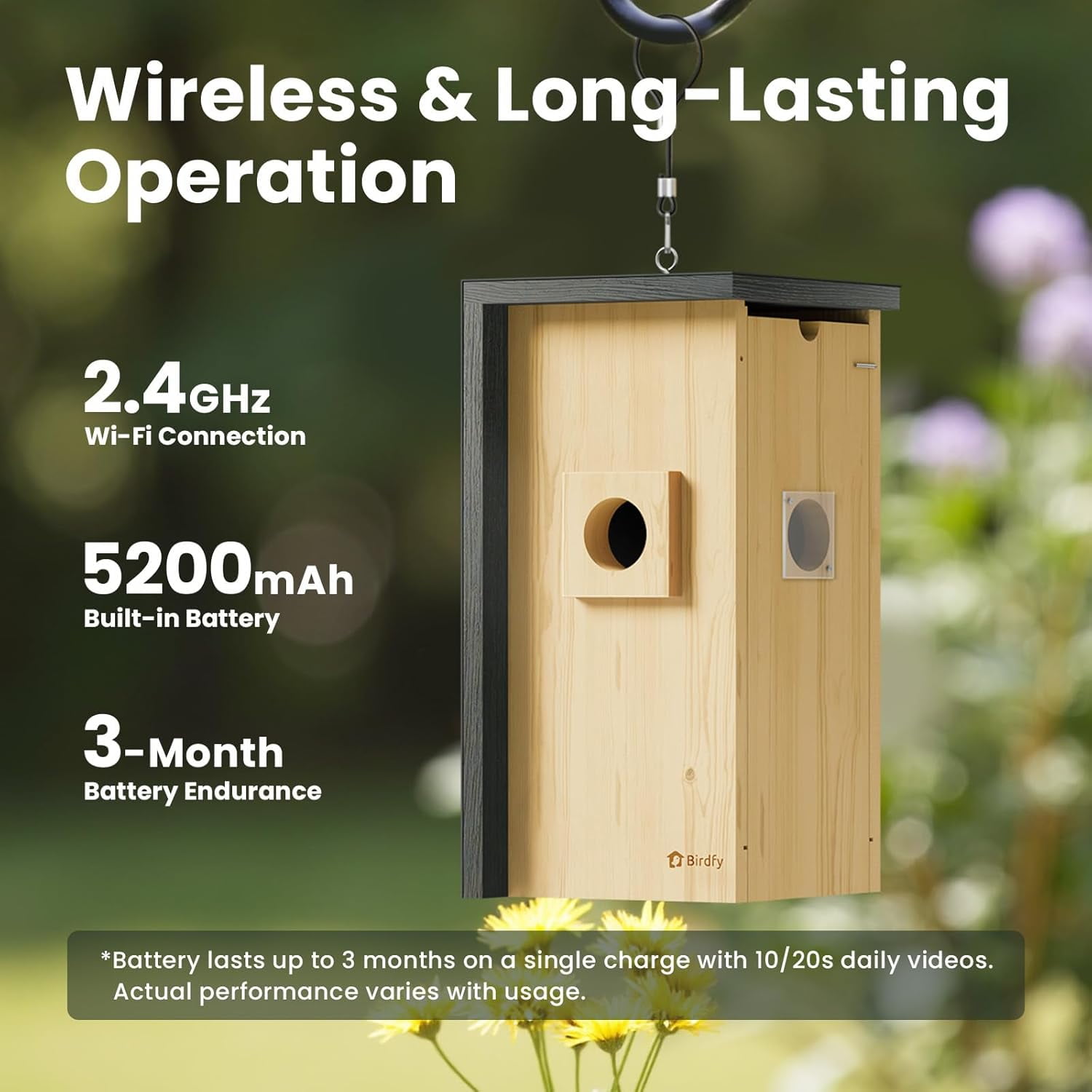 Birdfy Smart Bird Houses With 1080P HD Bird Feeder Camera, Perfect Viewing Bird Nesting and Hatching, Gift for Bird Lover