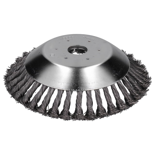 Tête de Brosse à Désherbage 8 Po Universelle en Fil d'Acier, Roue de Désherbage, Accessoire pour Tondeuse