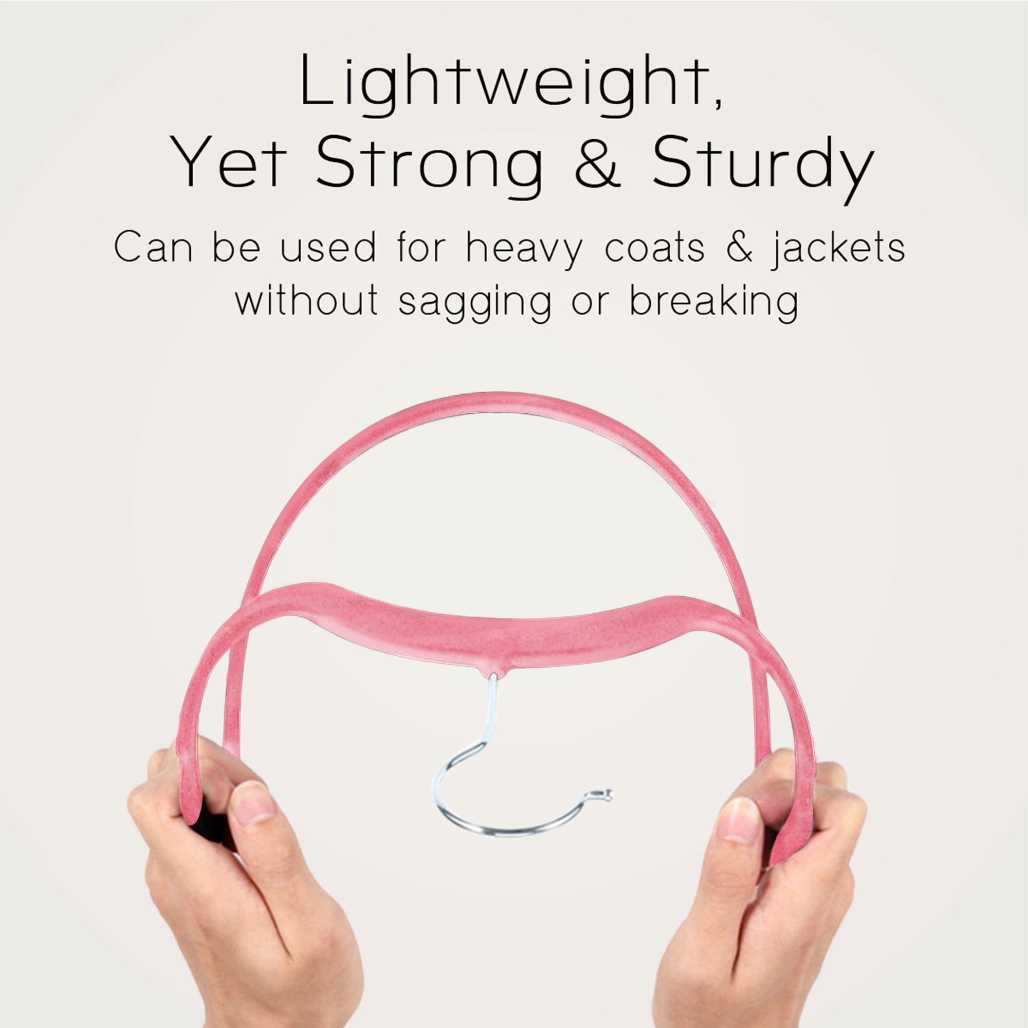 Sleek Pick Premium Baby Hanger, Velvet Hangers, 11”, 70 Pack, Non-Slip Baby Hangers, Space Saving, Infant Hanger, Ultra Slim, Closet Organization, Children Clothes Hanger, Closet Toddler Hangers-Pink