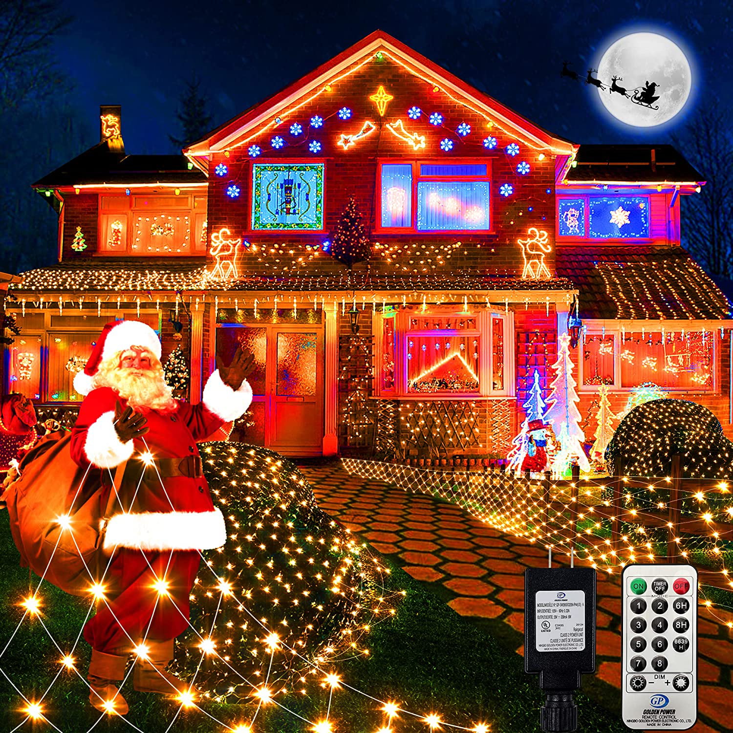 29.53ft*9.84ft Christmas Net Lights Outdoor,900LEDs Extra-Large