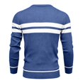 thumbnail image 7 of Men Sweaters Striped Crew Neck Long Sleeve Loose Fit Soft Cozy Lightweight Pullover Sweater Tops Warm Fall Winter Basic Knitwear, 7 of 7