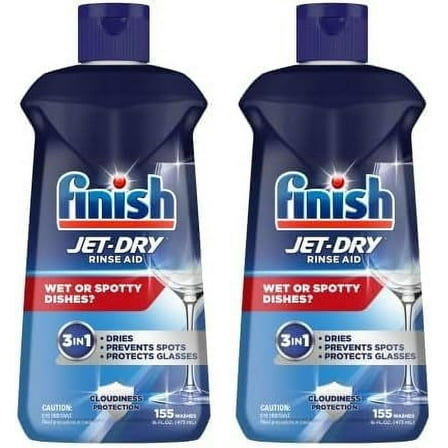 Finish Jet-Dry Rinse Aid, 16oz, Dishwasher Rinse Agent & Drying Agent (Packaging May Vary) (Pack of 2)