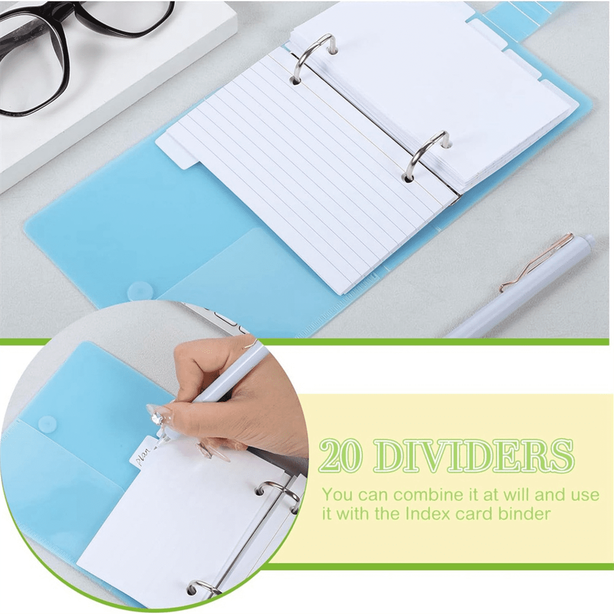 3 Pack Index Card Binder with Dividers, 60 Sheet Each, 3x5 Holder Organizer  Notebook - Walmart.com