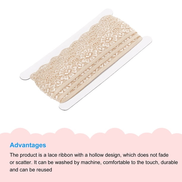 Ruban Dentelle Coton Vintage 11-12 Cm - Blanc - 3 Yards - Pour Couture & Décoration