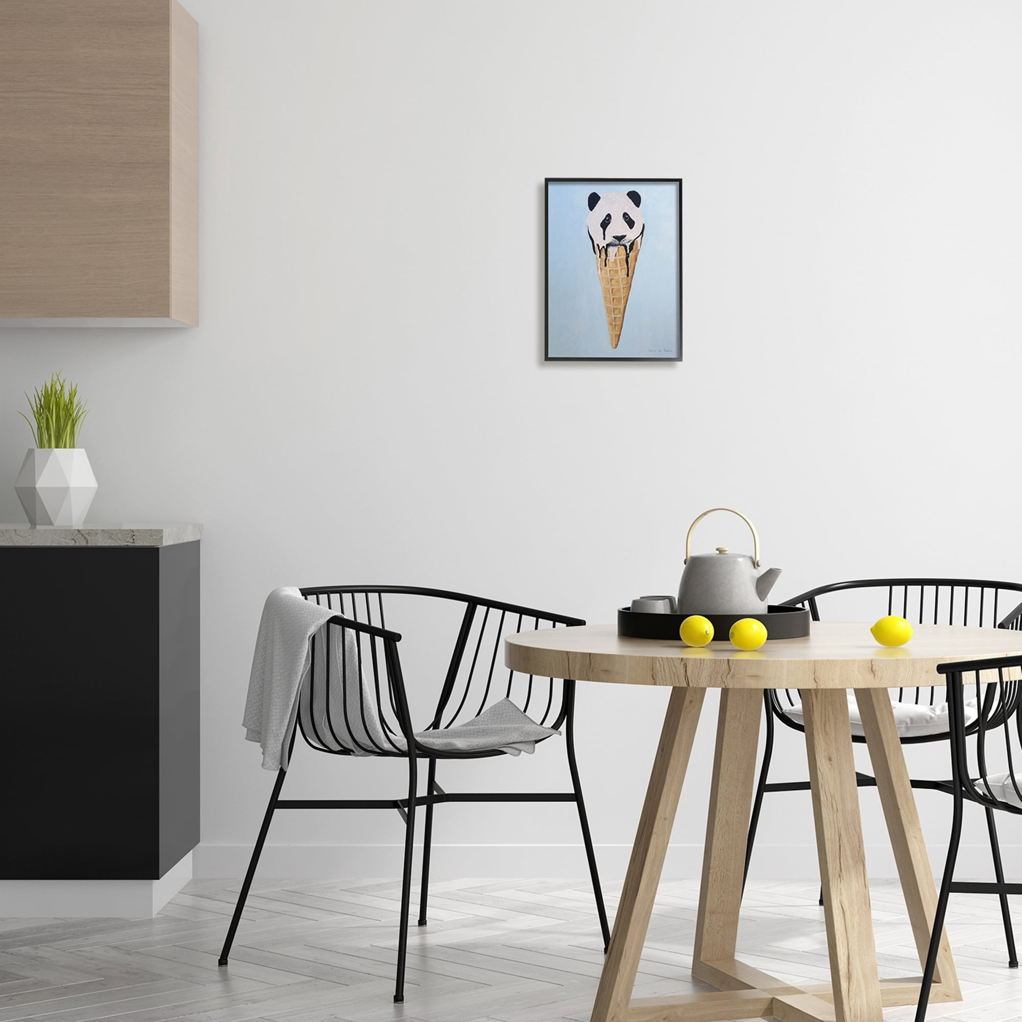 Stupell Industries Adorable Panda Bear Ice Cream Waffle Cone , 11 x 14, Design by Coco de Paris