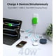 thumbnail image 5 of Bloque de carga rápida Qwinjwin USB C de 40 W, carga rápida, paquete de 2 unidades, verde, 5 of 8