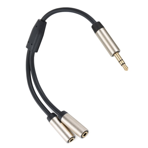 Headset Adapter Headphone Microphones Y Splitter Cable 3.5mm Male to 2 Female