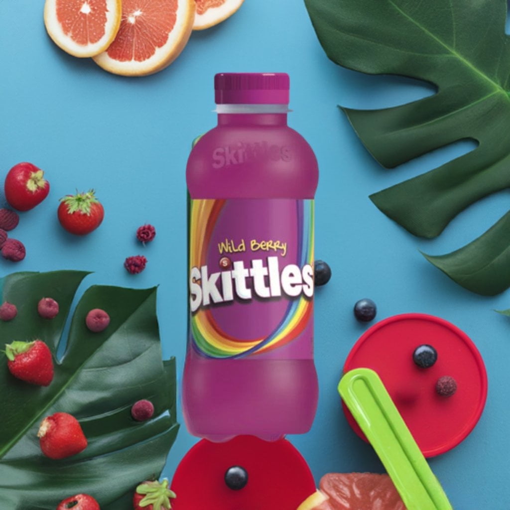(2 pack) Skittles Original Wild Berry Drink 14oz, 2 Bottles