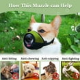 thumbnail image 6 of Dog Muzzle, Soft Mesh Muzzle for Small Medium Large Dogs, Puppy Muzzle for Biting Chewing Grooming(Fluorescent Green) - S, 6 of 7