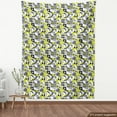 thumbnail image 4 of Ambesonne Abstract Fabric by the Yard Upholstery, Contemporary Mosaic, 1 Yard, Yellow Green, 4 of 5