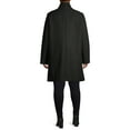thumbnail image 6 of Time and Tru Women's Plus Size Faux Wool Funnel Neck Coat, 6 of 6