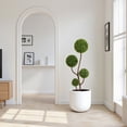 thumbnail image 2 of 5FT Triple Ball Artificial Boxwood Topiary Tree Faux Plant for Indoor Outdoor Home Office Decor, 2 of 10