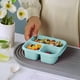 thumbnail image 3 of Lonchera Bento HWRETIE con 3 compartimentos,contenedor de bocadillos de paja de trigo,lonchera reutilizable para niños y adultos, 3 of 5