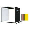 thumbnail image 1 of PULUZ 250mm Portable Folding Photography Light Box Ring Light Board 3 Light Modes 10 Brightness Levels USB Cable Control with 6 Double-sided Background Paper 12 Colors, 1 of 7
