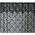 thumbnail image 3 of WARM HOME DESIGNS Luxury Lace Shower Curtain with Attached Valance and Elegant Tassels. MSH Black 84, 3 of 5