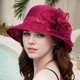 thumbnail image 2 of Sombrero de novia para mujer, elegante sombrero de copa francés con flores, sombrero de encaje, ajuste regulable, poliéster, circunferencia de la cabeza 56-58 cm, 2 of 4