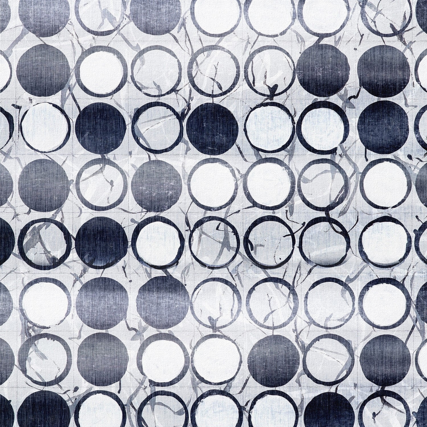 "Circle Shades" Painting Print on Wrapped Canvas
